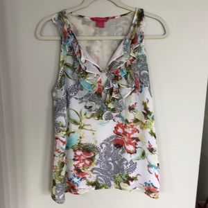 Sunny Leigh Sleeveless Floral Blouse